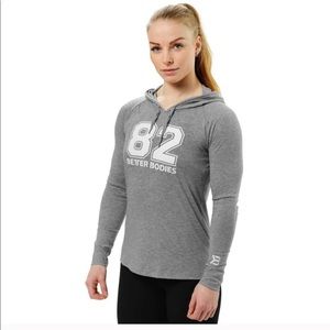 Better Bodies thin lightweight Varsity Hoodie grey
